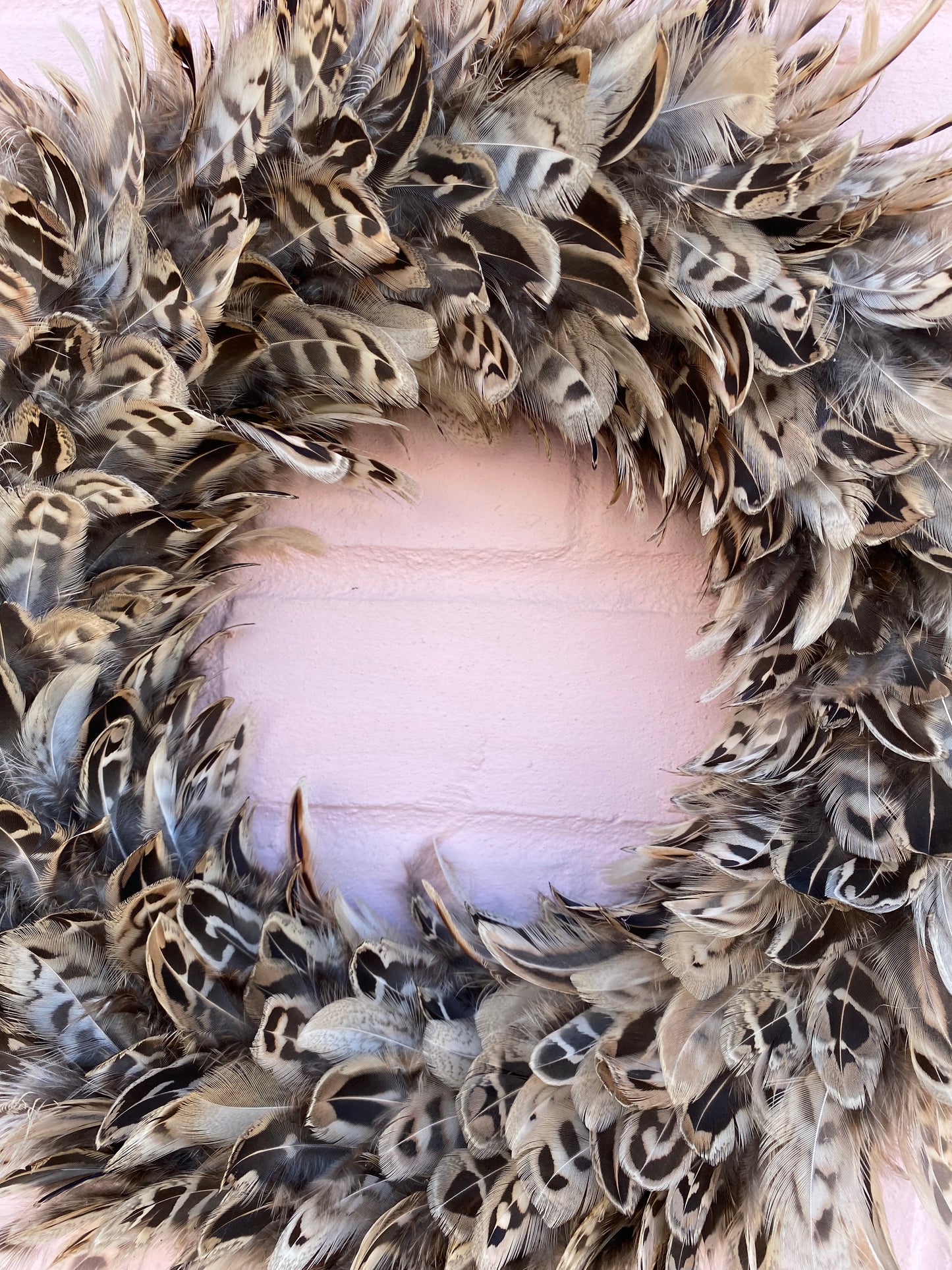 Hen Pheasant Feather Wreath | Rustic Spring Decor (32-35cm)