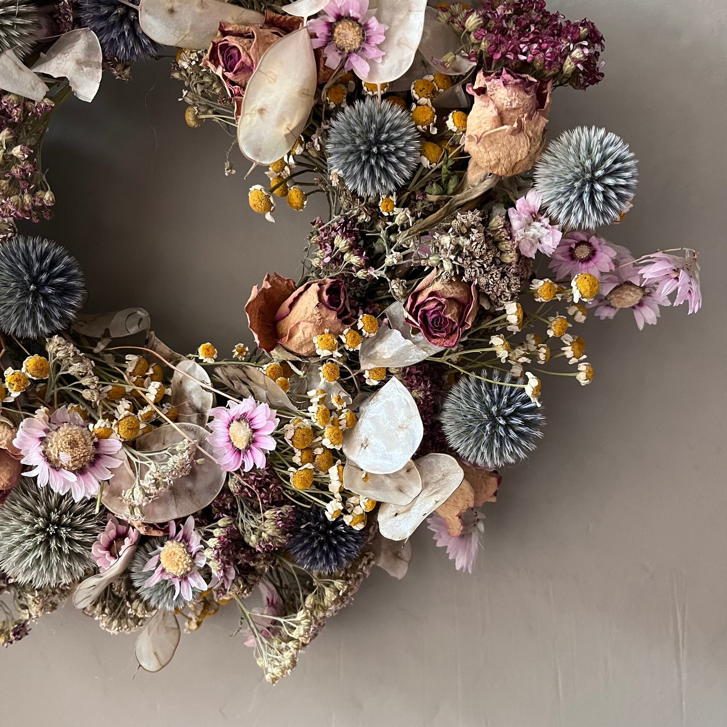 Dried Flower Autumnal Wreath | Autumn home decor- 28cm