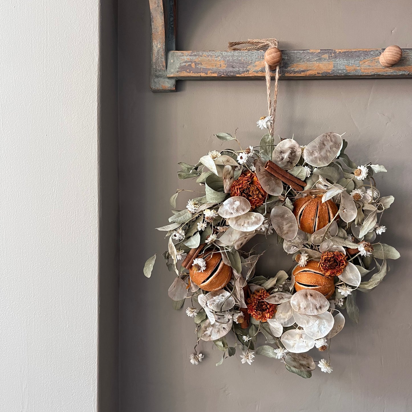 Dried flower wreath | Summer Farm house decor | 22cm