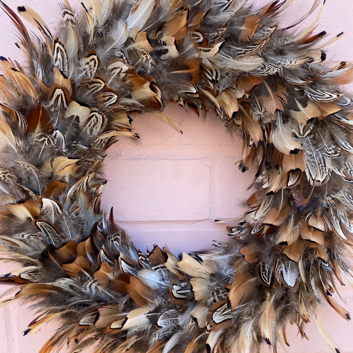 Pheasant Feather Wreath | Handcrafted Front Door Decor