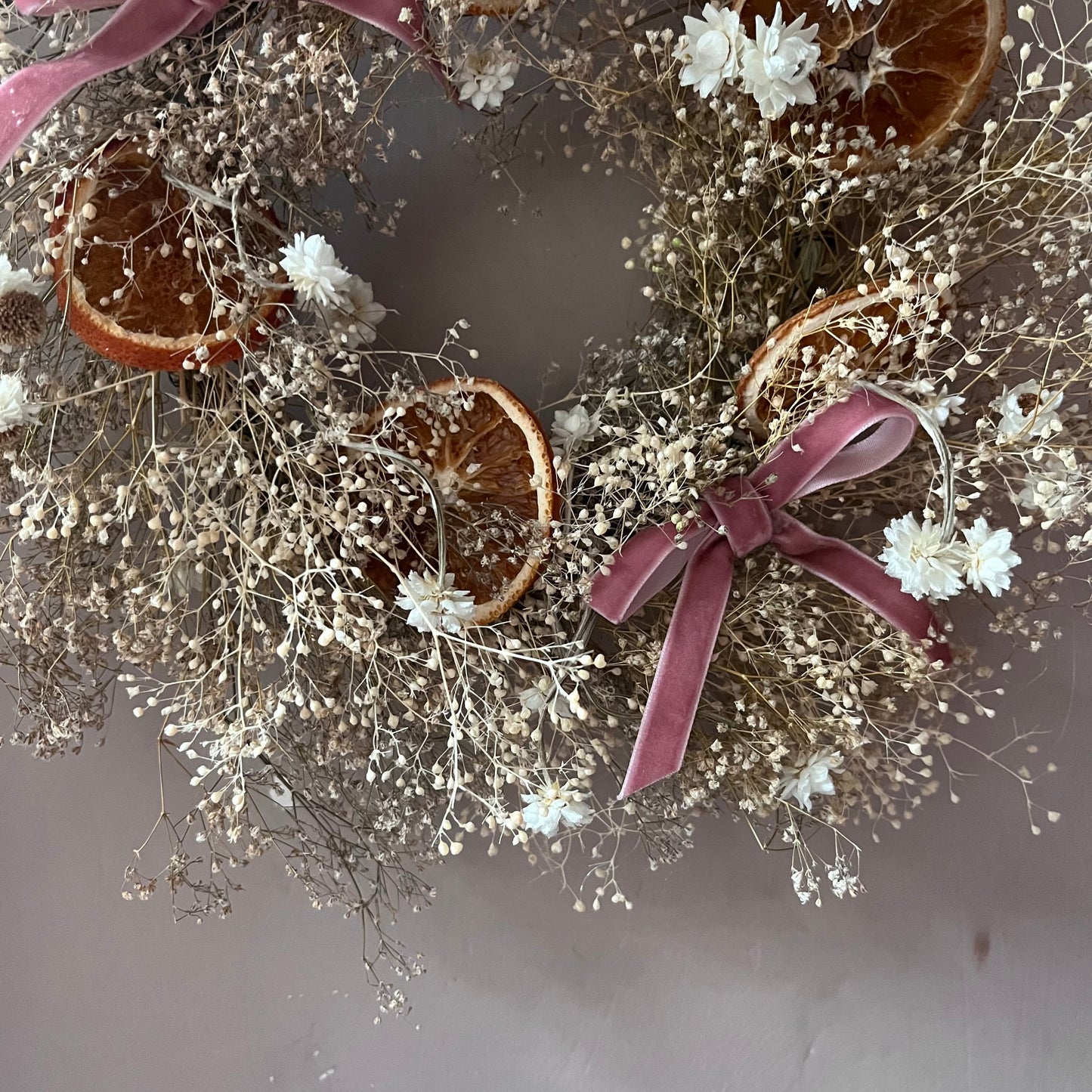 Spring wreath | Spring decorations | Dried flower wreath | Farmhouse spring decor | Small wreath | Wall hangings | 25cm