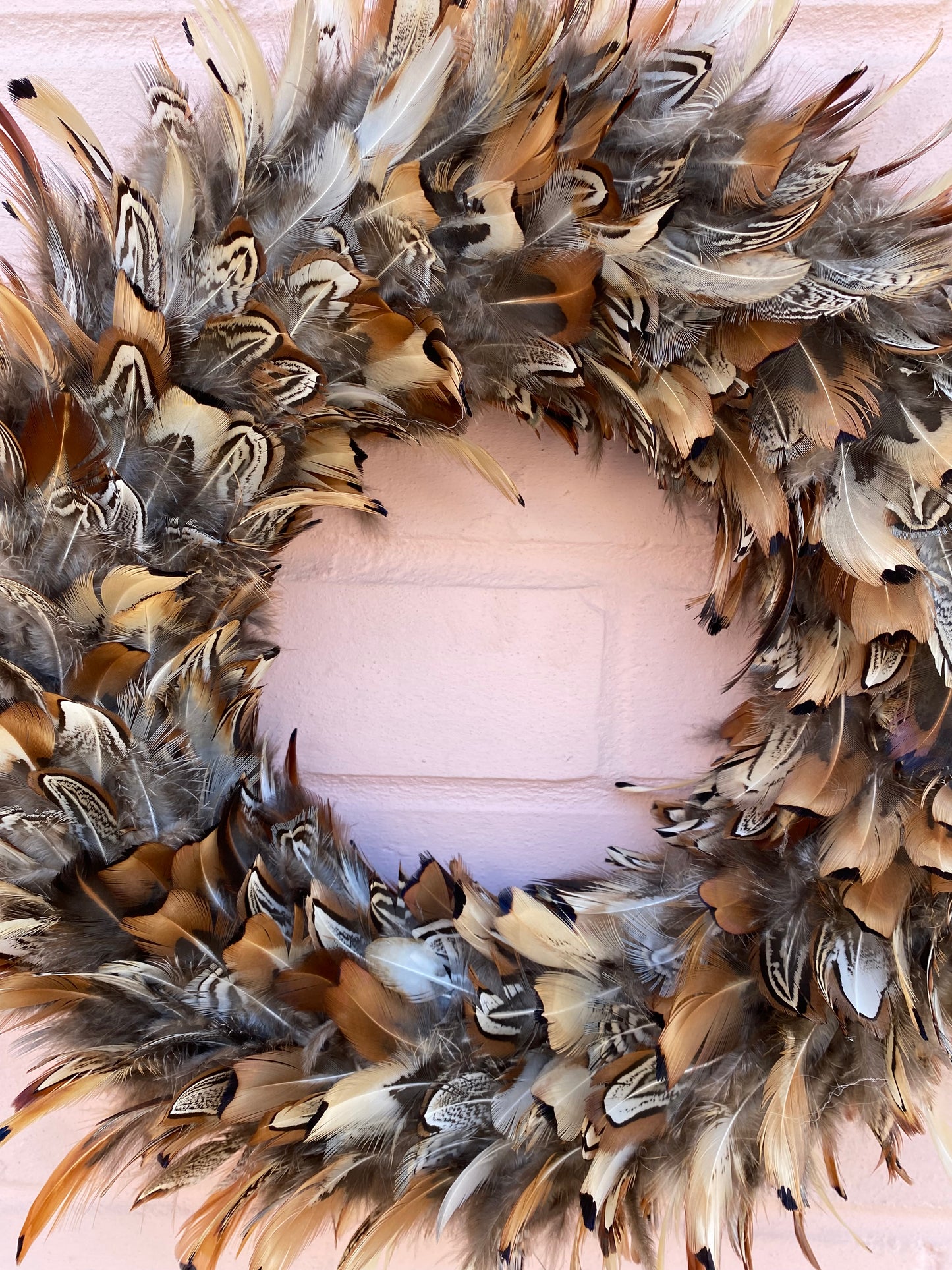 Pheasant Feather Wreath | Handcrafted Front Door Decor