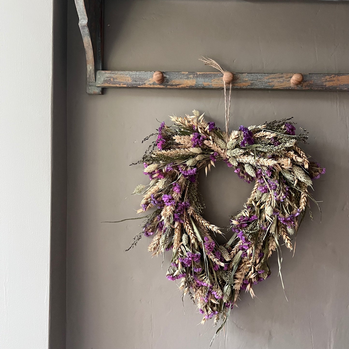 Dried Flower Spring/ Easter Wreath | Heart shaped decor
