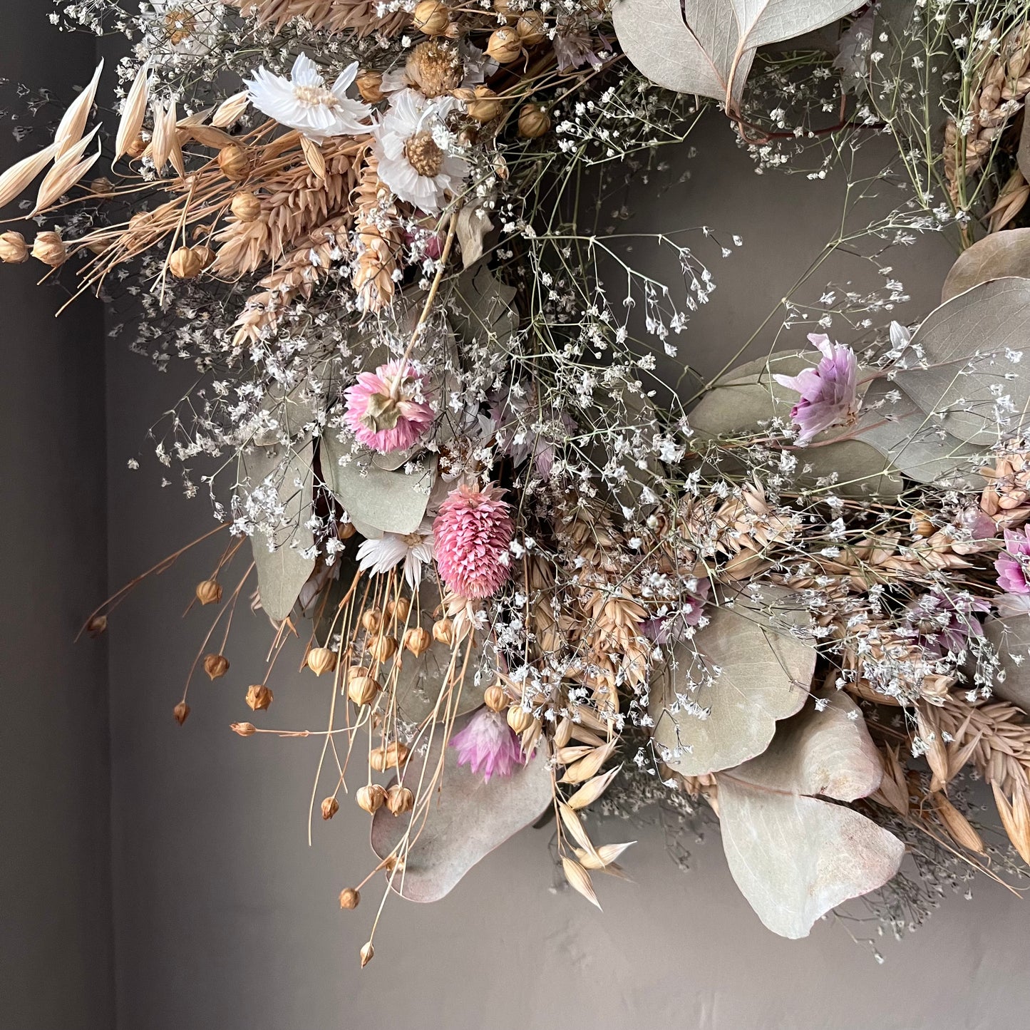 Dried Flower Wreath | Autumn Decor | 28cm