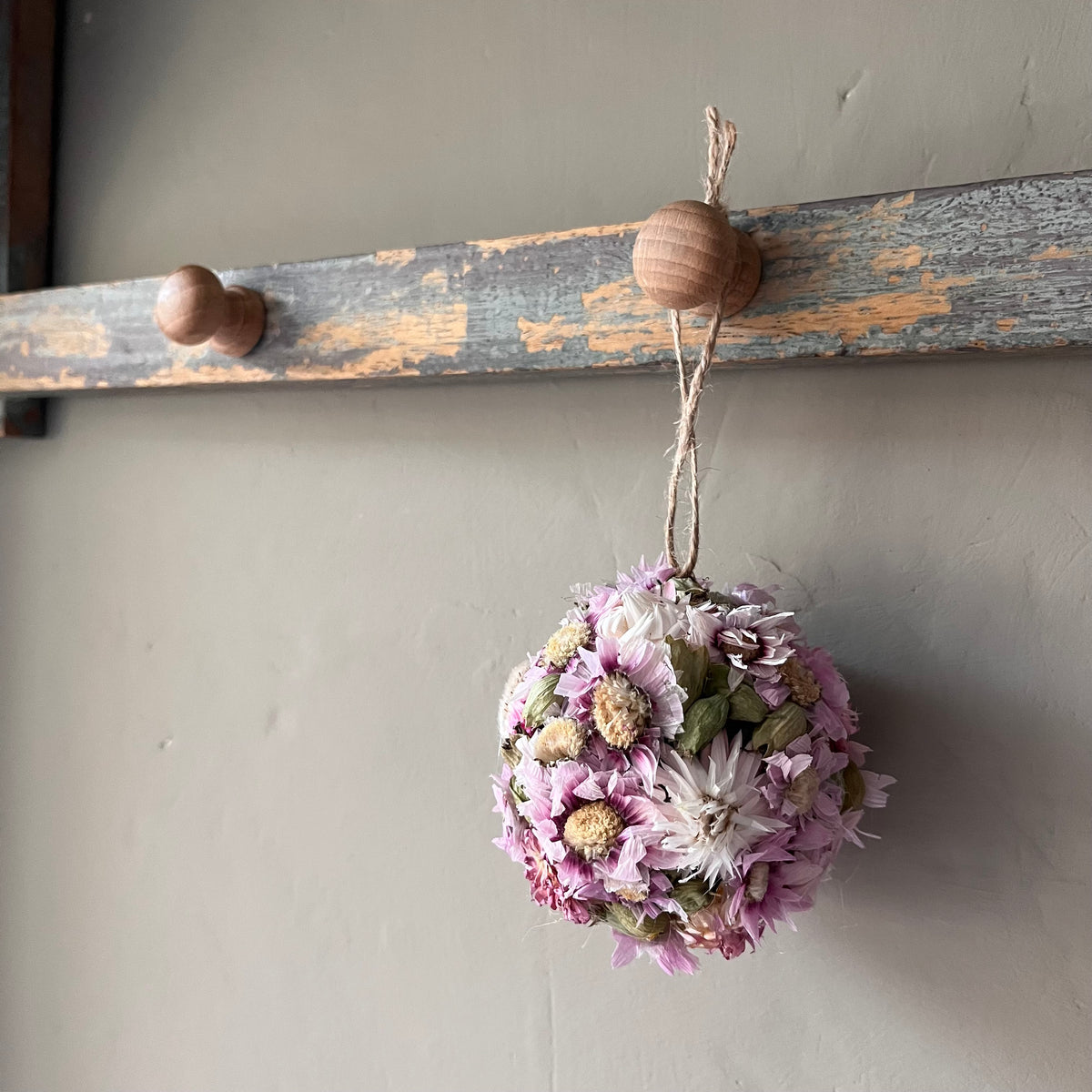 Winter Dried Flower Bauble | Christmas Floral Decoration