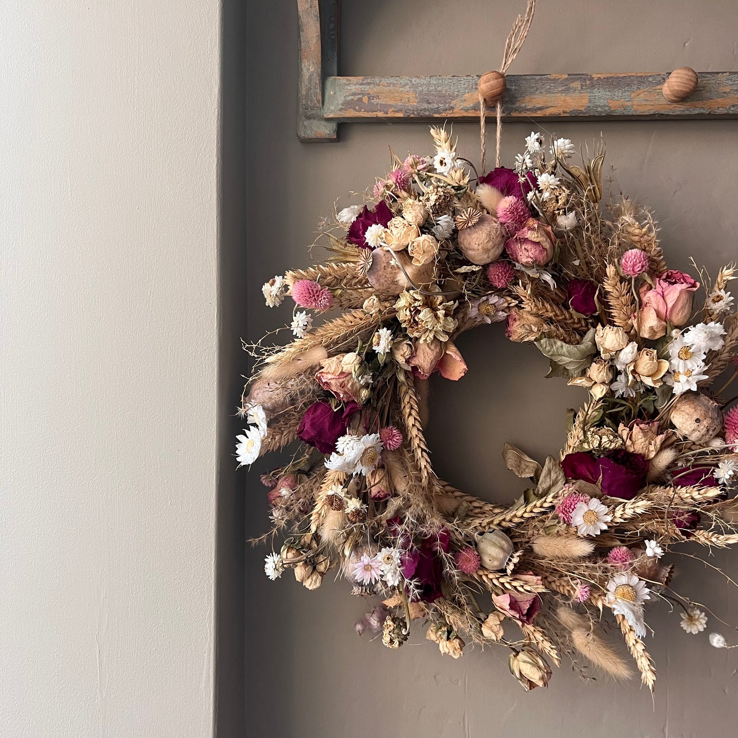 Dried flower spring wreath | Spring/ summer wreath- 34cm