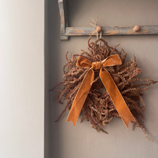 Spring flower wreath | Dried flowers | Farmhouse home | 25cm