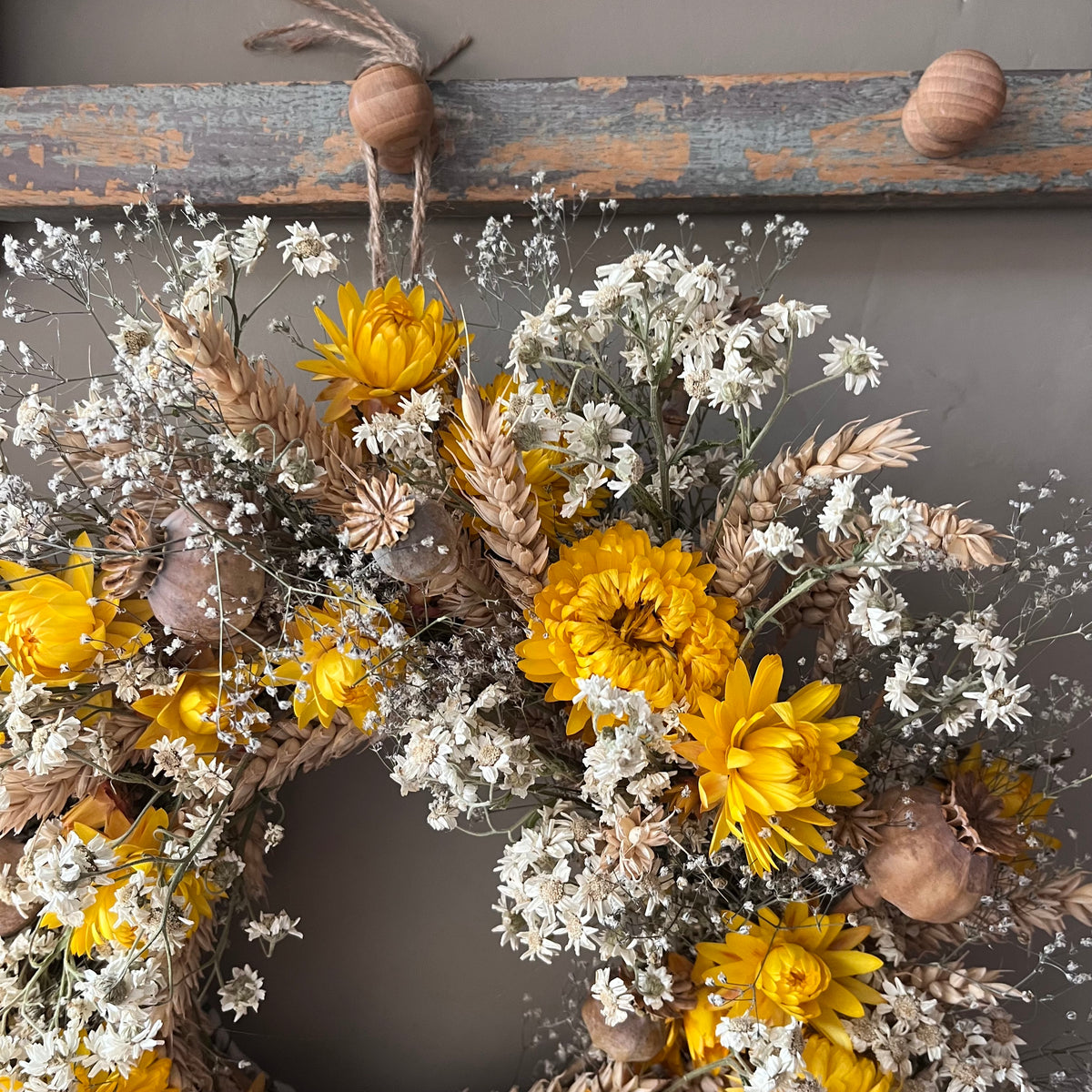 Dried Flower Wreath: Winter Decor - 30cm