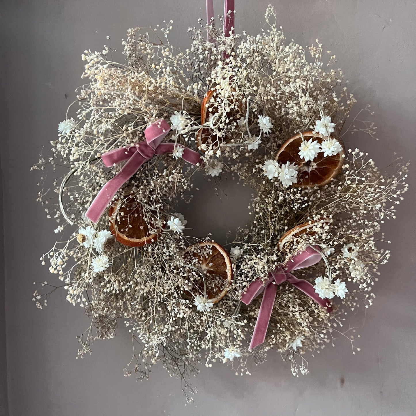 Spring wreath | Spring decorations | Dried flower wreath | Farmhouse spring decor | Small wreath | Wall hangings | 25cm
