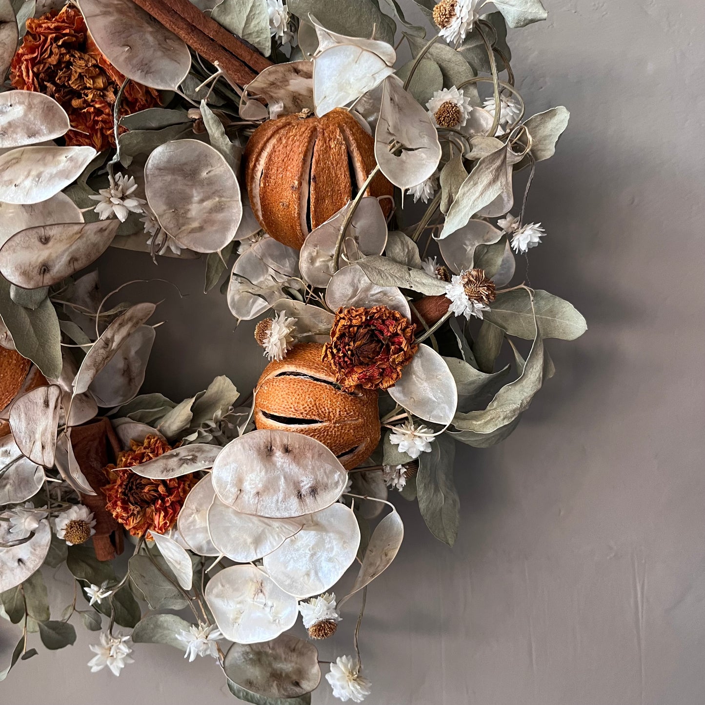 Dried flower wreath | Summer Farm house decor | 22cm
