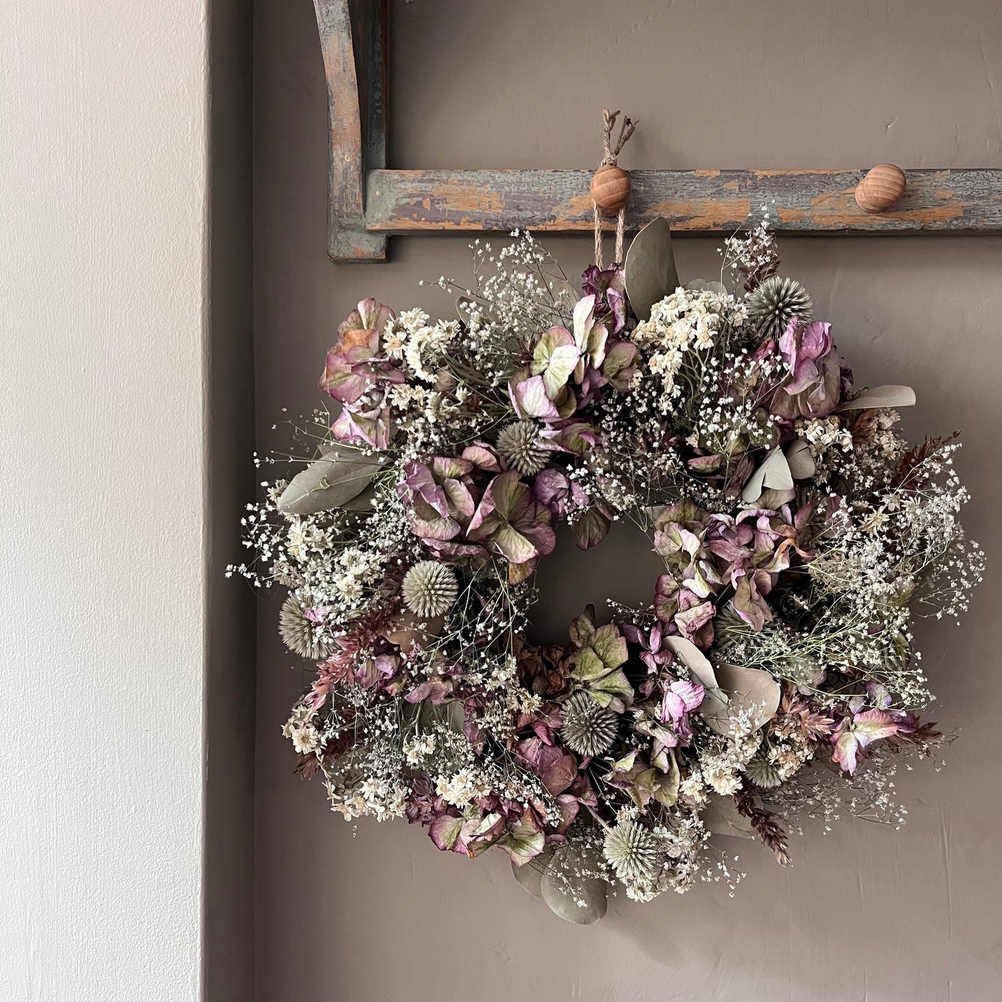 Dried Flower Wreath: Winter Decor - 30cm