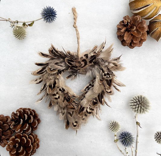 Feather Tree decoration- Farmhouse Christmas decor: 13cm