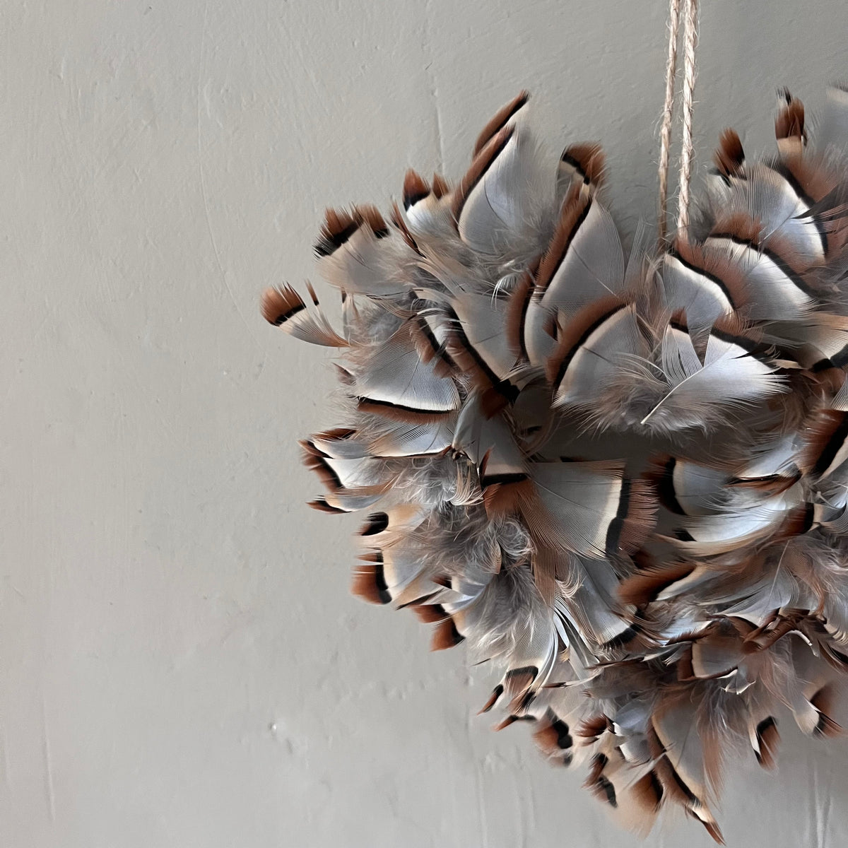 Heart feather tree Decorations | Feather Bauble | Country Living Christmas | 13cm