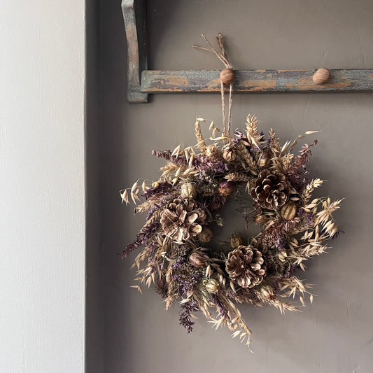 Dried Flower Wreath: Everlasting Floral Home Decor (25cm)