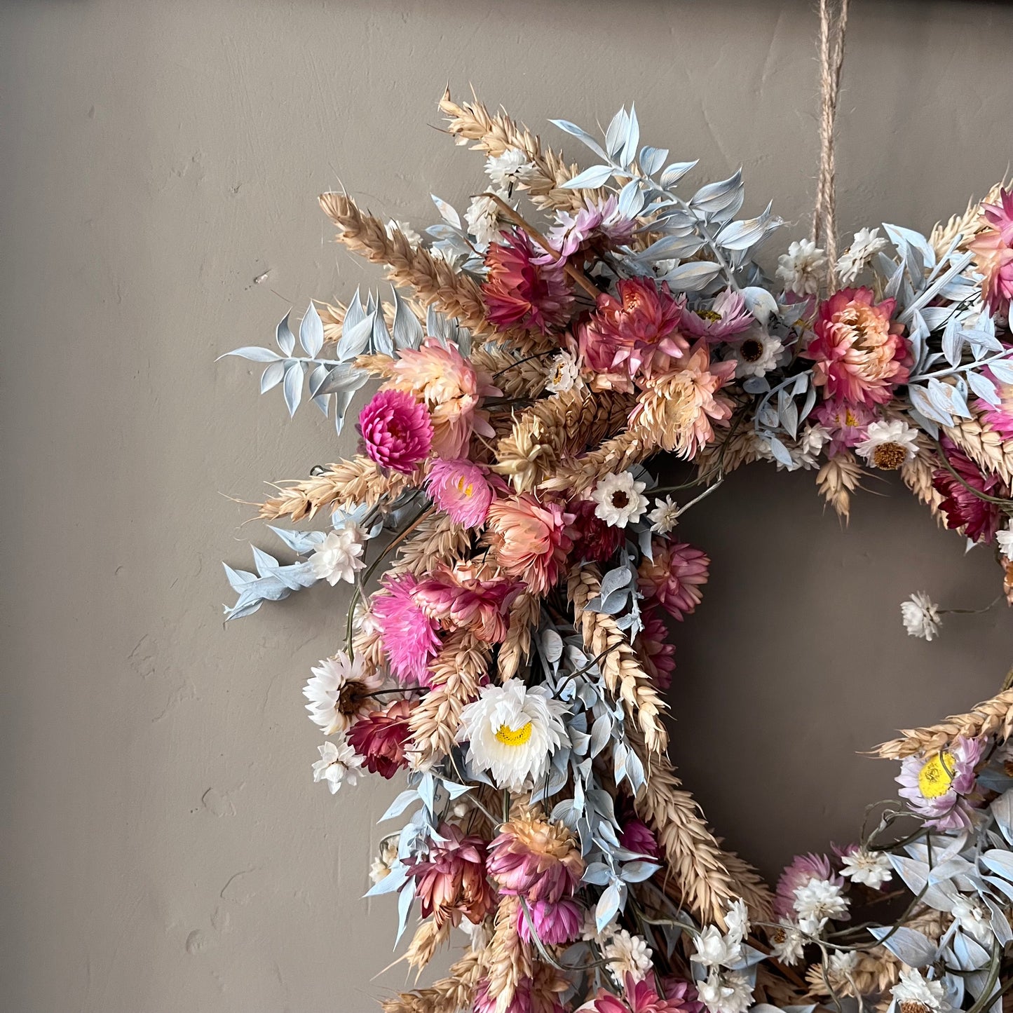 Dried Flower heart Wreath | Spring Decor | Summer floral wreath