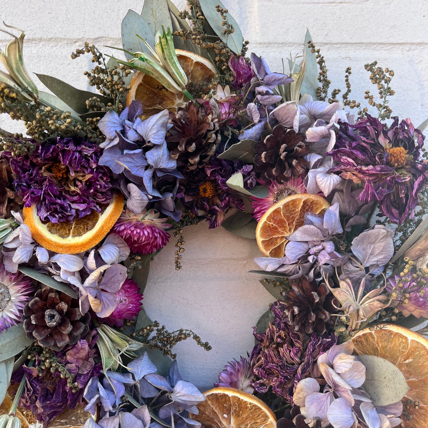 Everlasting flower | Autumn inspired decor | Autumn dried flowers | Small Dried Flower Wreath | Everlastings | Autumnal Home Decor | 25cm