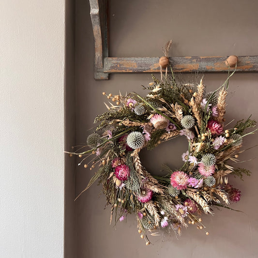 Dried Flower Cottage Wreath- 28cm