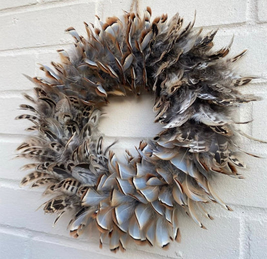 Farmhouse wreath | Farmhouse decor | Cottage decor | Country wreath | Feather wreath | House warming gift | Natural wreath | 25-30cm