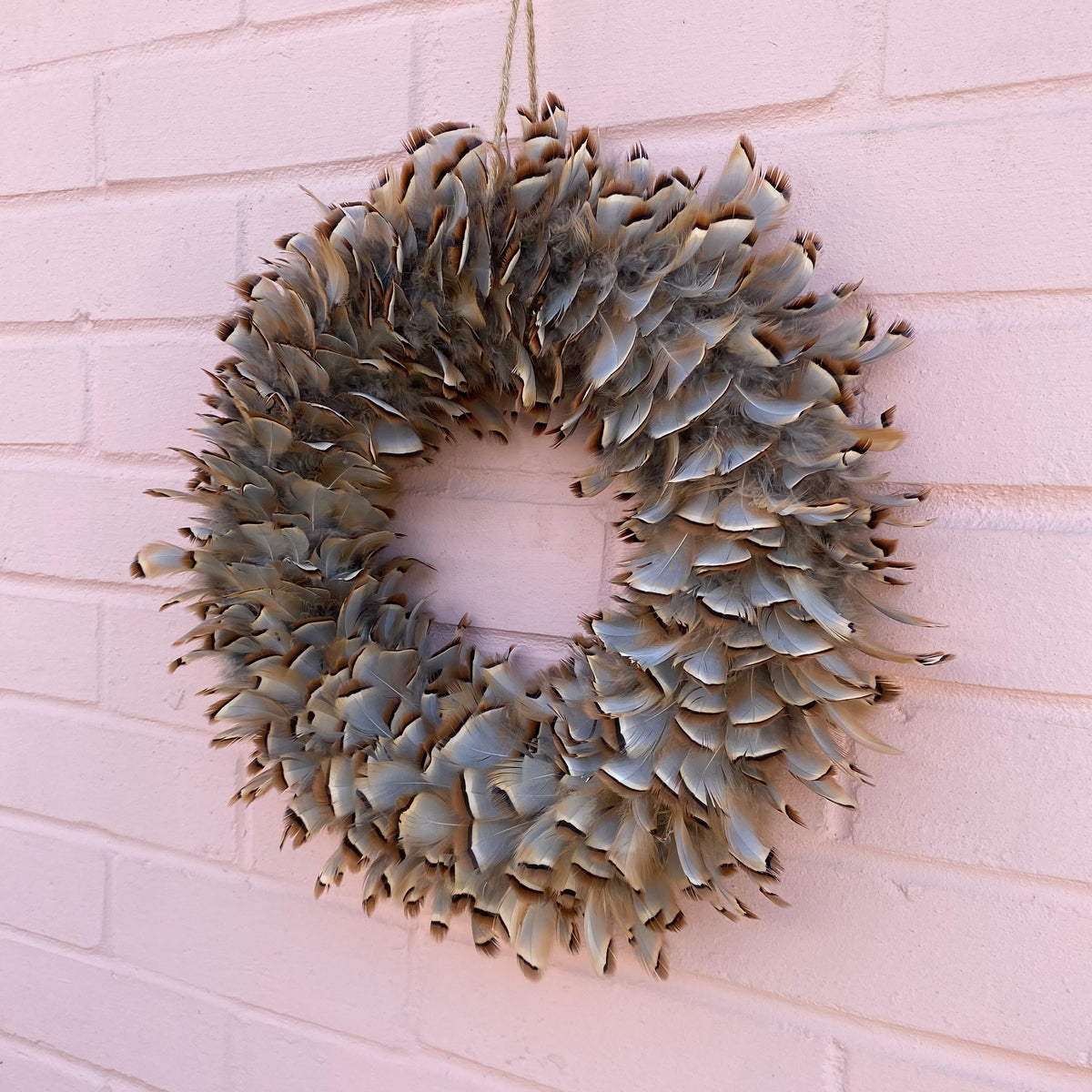 Winter wreath | Feather wreath | Farmhouse decor | 30-35cm
