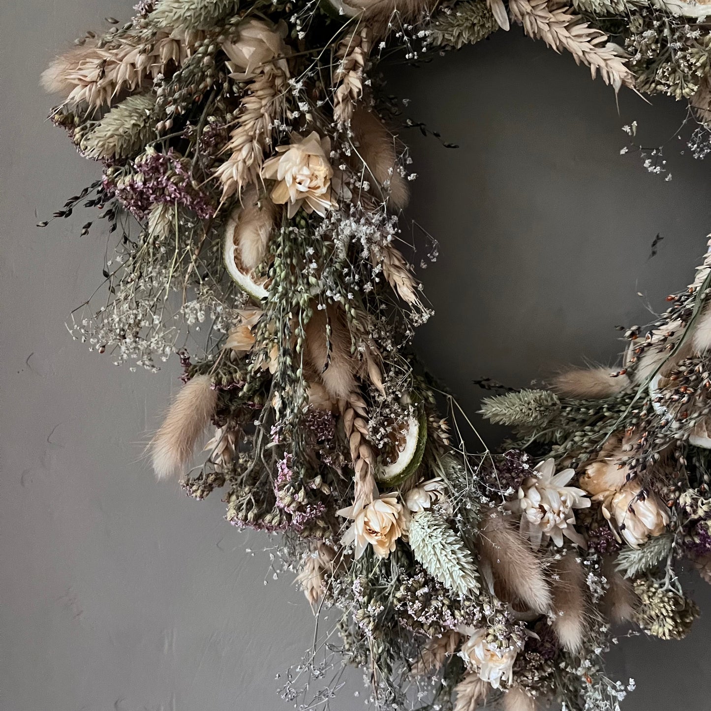 Dried Flower Spring/ Easter Wreath | Heart shaped decor