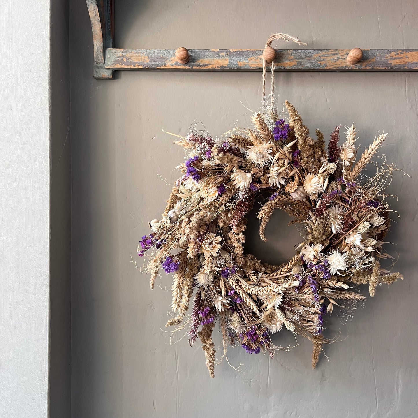 Dried flower wreath | Spring wreath | Summer country living | 34cm