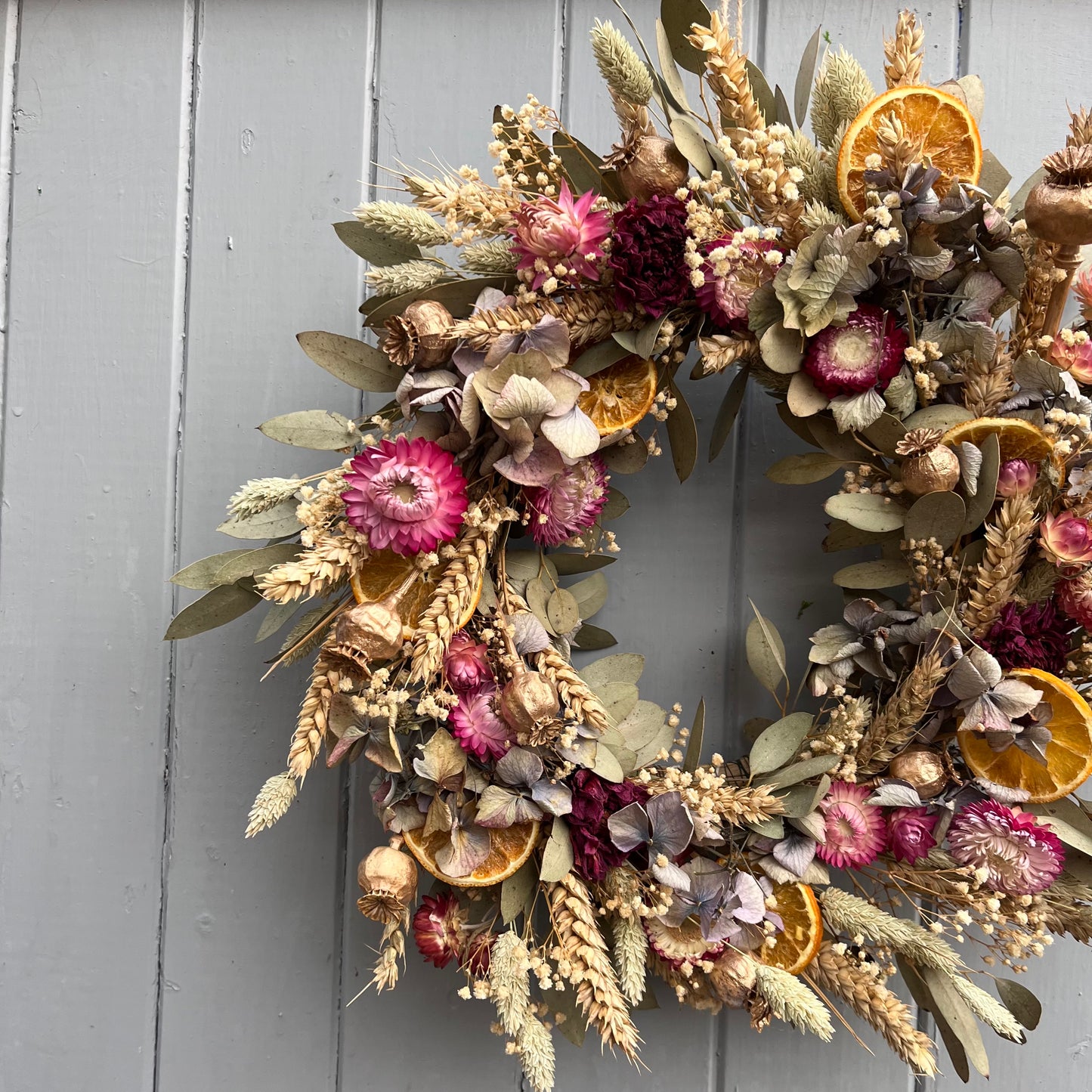 Dried flower wreath making kit | Christmas wreath making | Winter wreath | Make your own | Craft kits | 25cm wreath