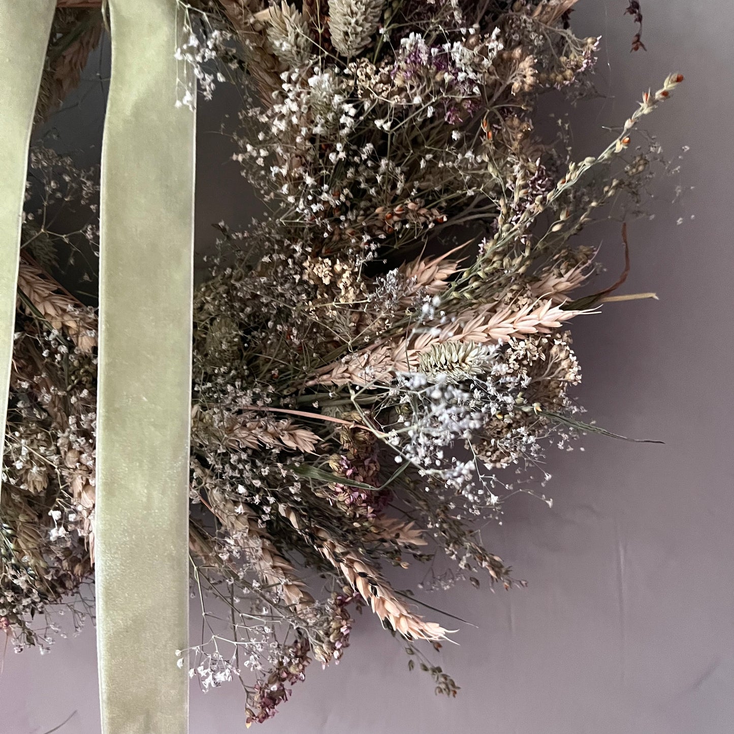 Autumn Dried Flower Wreath: Everlasting Floral Decor, 25cm