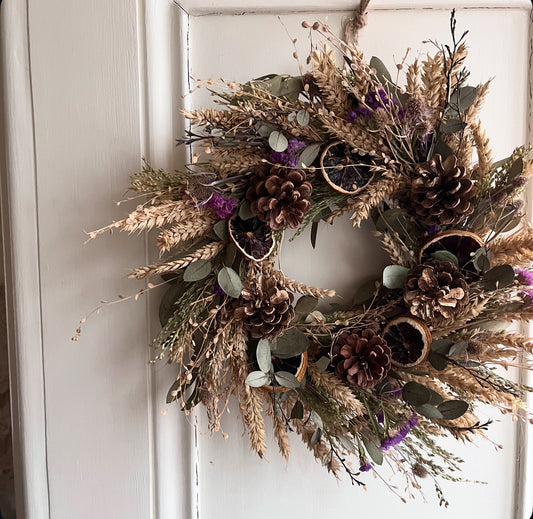 Dried flower wreath making kit | Christmas Wreath making kit | 25cm wreath | Craft kit | DIY kit | Flower craft kit