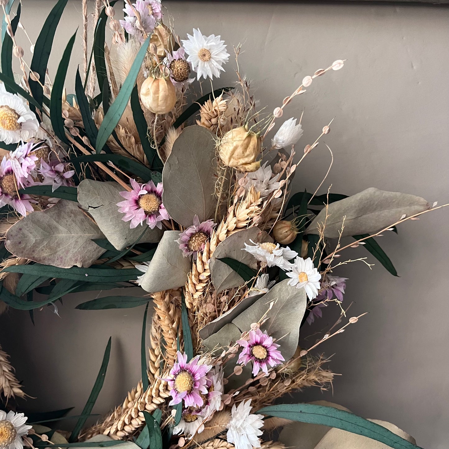 Dried flower spring wreath | Spring/ summer wreath- 34cm