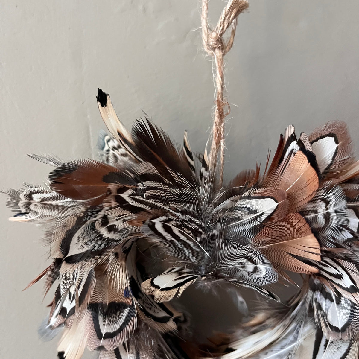 Heart shaped feather Christmas tree Decorations | Feather Bauble | 13cm