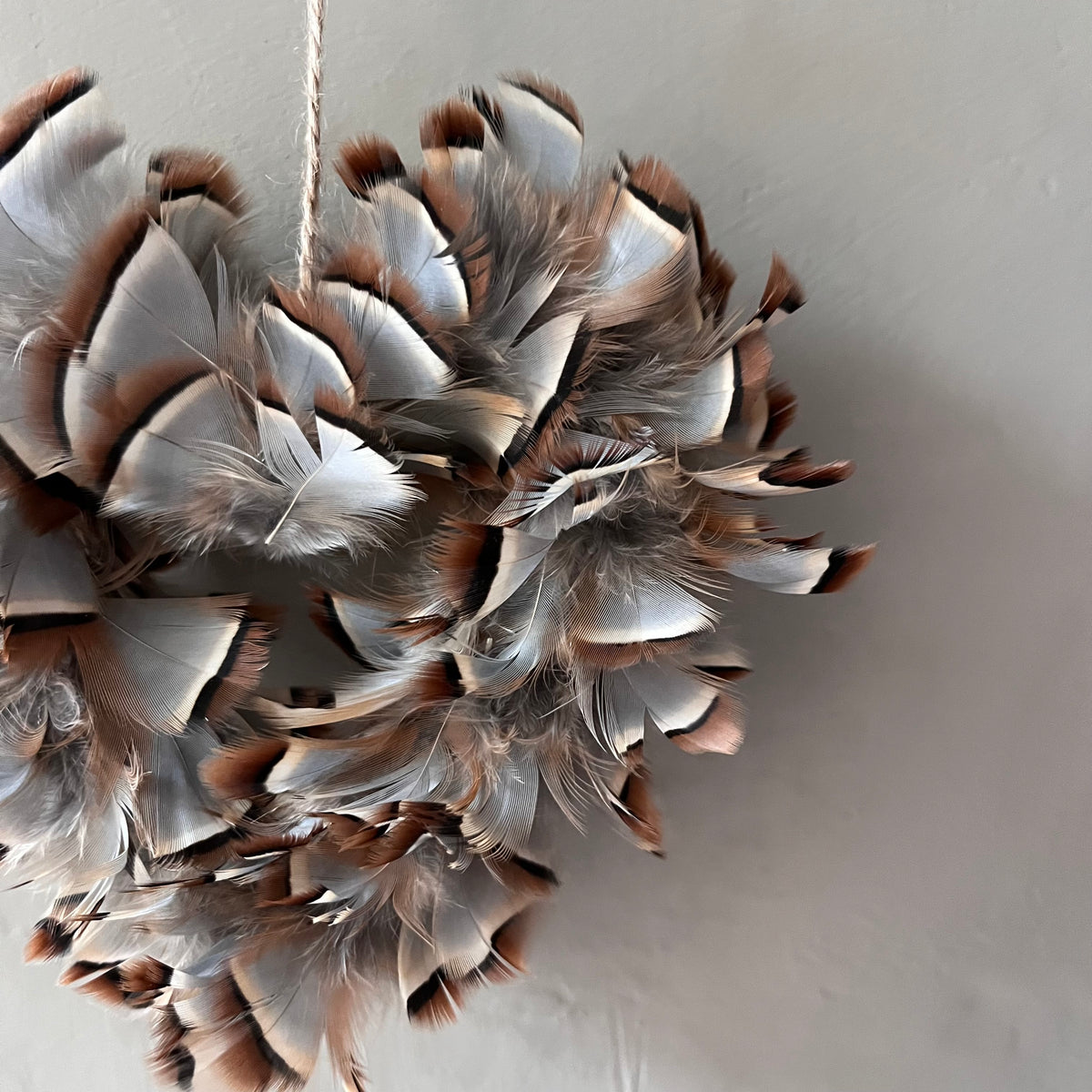 Heart feather tree Decorations | Feather Bauble | Country Living Christmas | 13cm