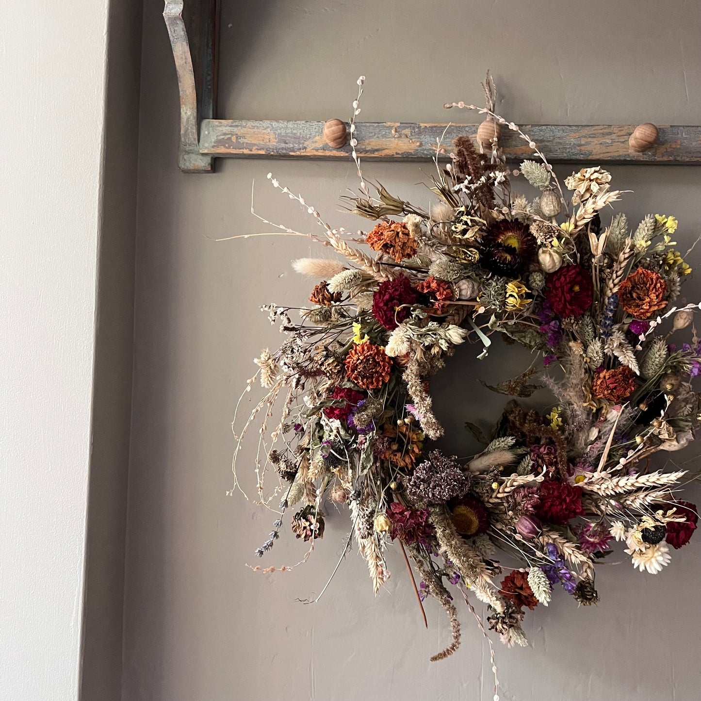 Dried flower spring wreath | Spring/ summer wreath- 34cm
