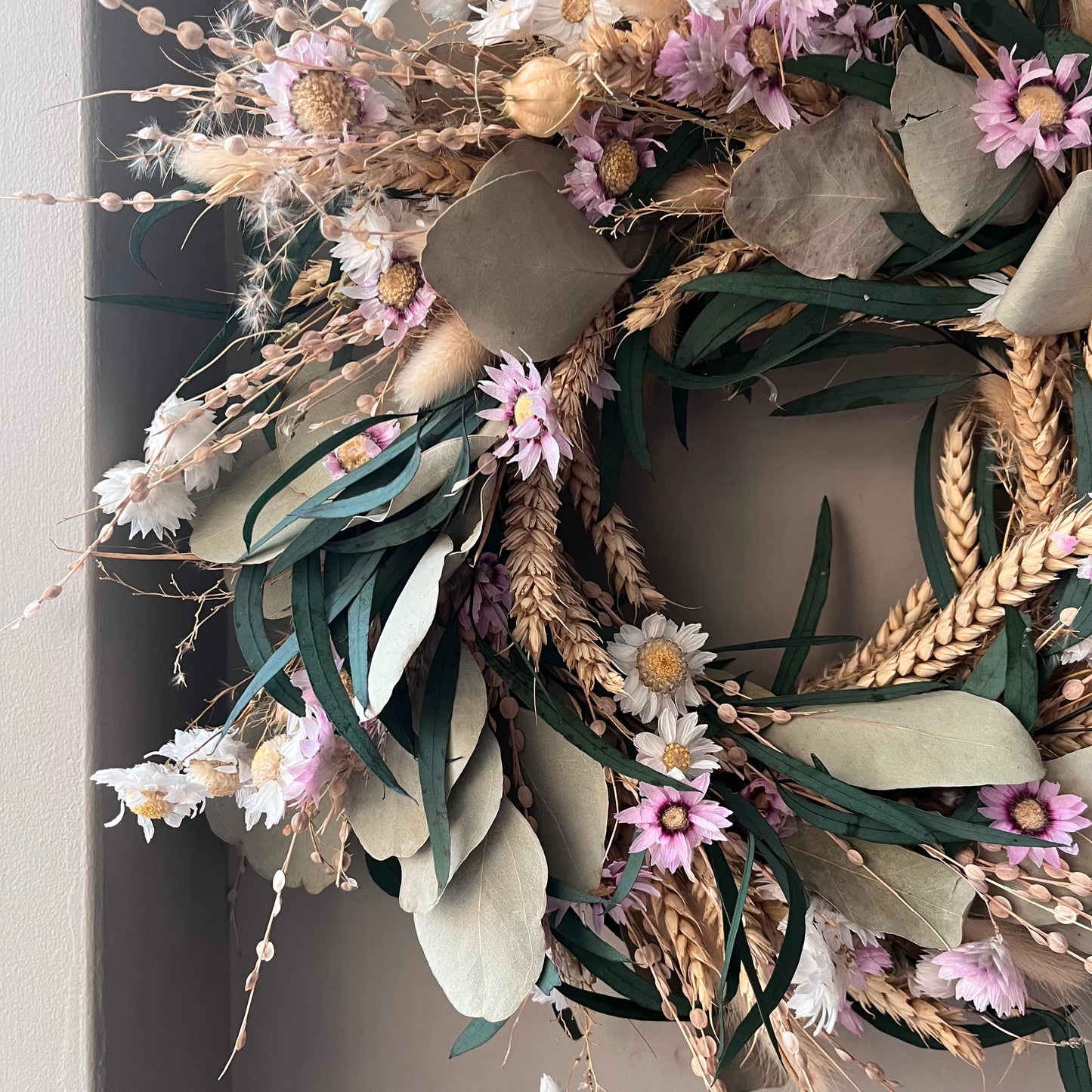 Dried flower spring wreath | Spring/ summer wreath- 34cm