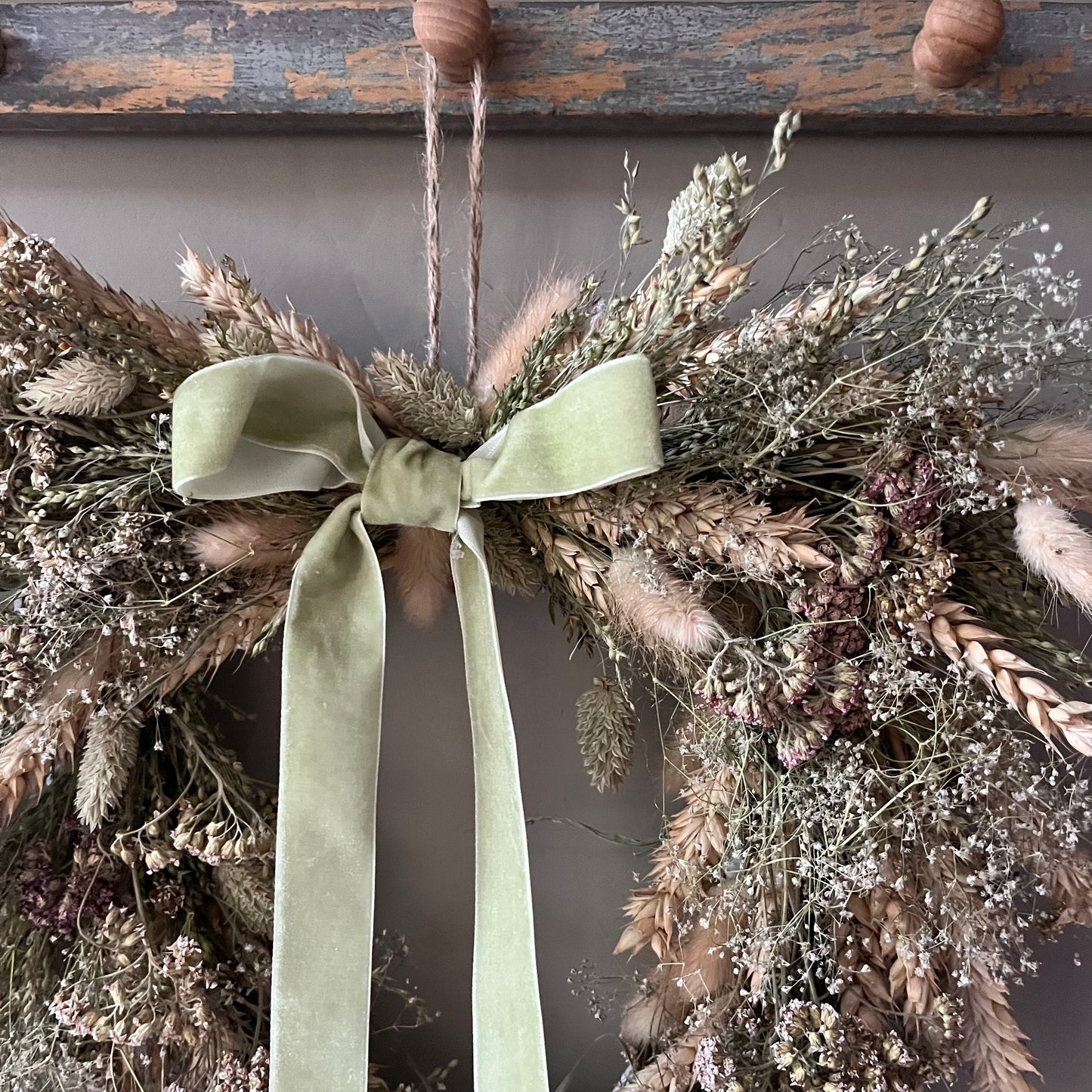 Dried Flower Easter Wreath | Spring Decor | Heart shaped wreath