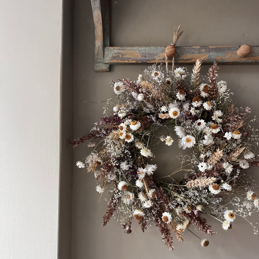 Dried Flower Wreath: Winter Decor - 28cm