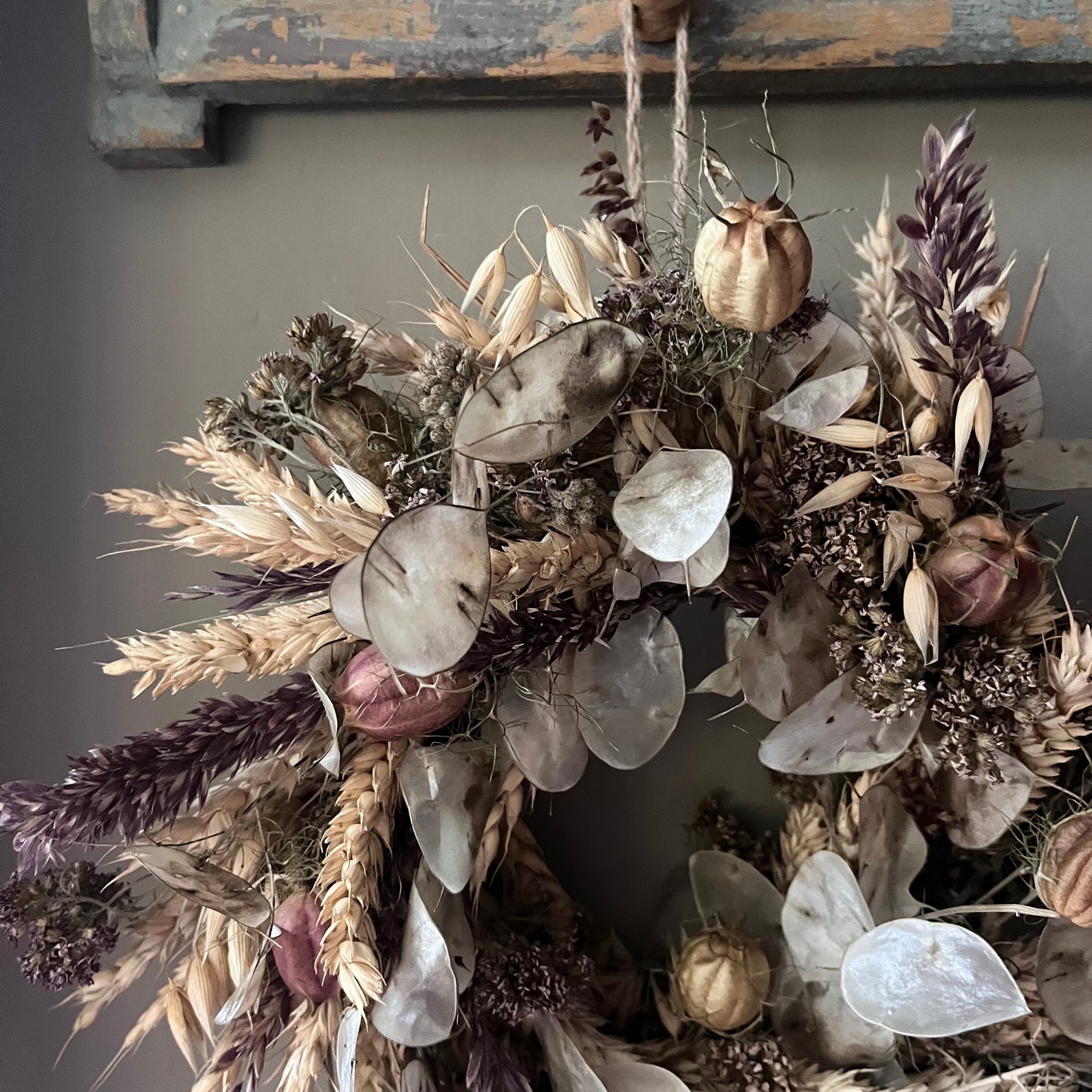 Dried flower wreath | Farmhouse style | Country living | Farmhouse wreath | Spring wreath | 25cm