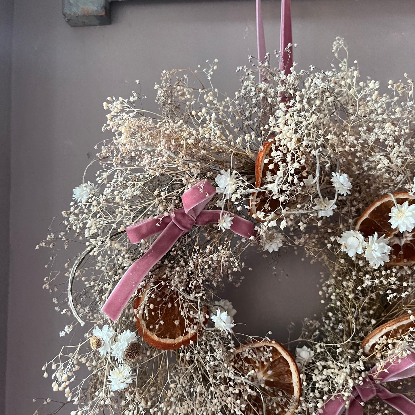 Spring wreath | Spring decorations | Dried flower wreath | Farmhouse spring decor | Small wreath | Wall hangings | 25cm