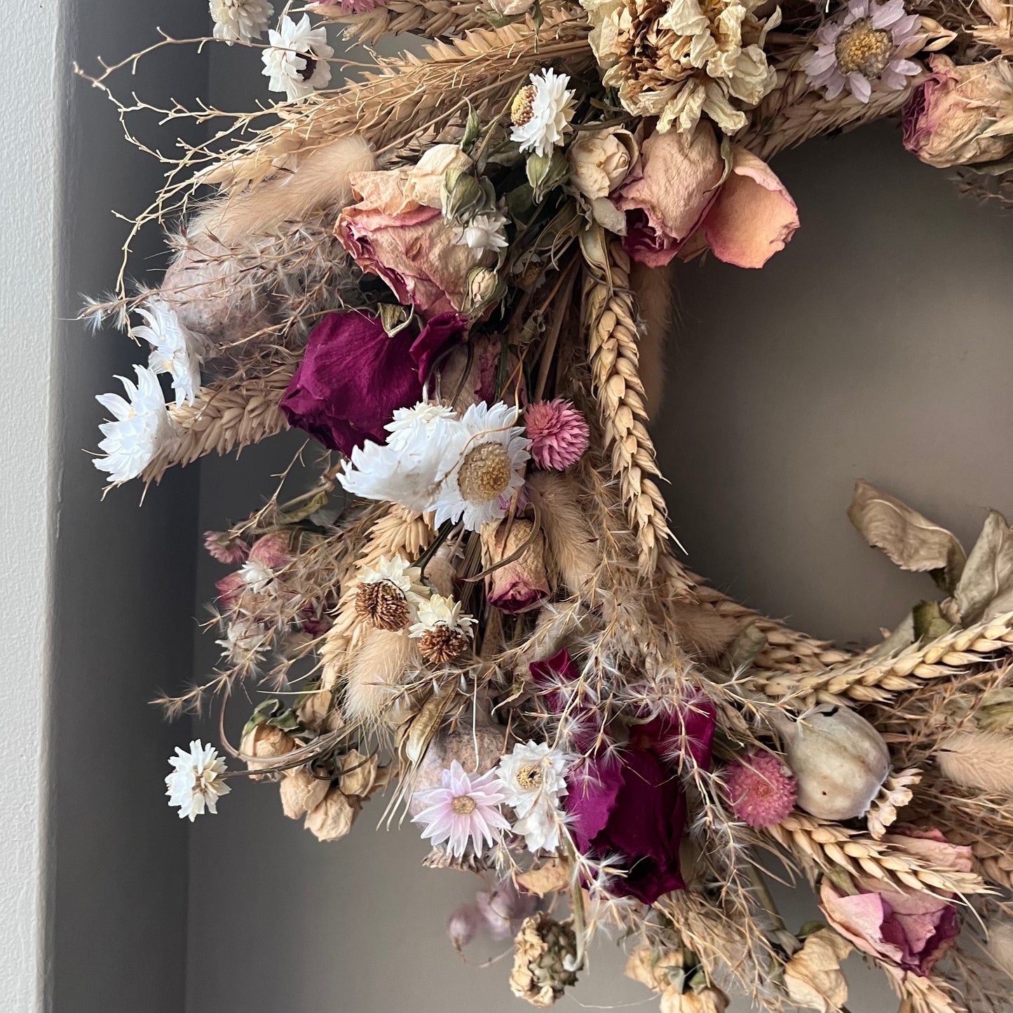 Dried flower spring wreath | Spring/ summer wreath- 34cm