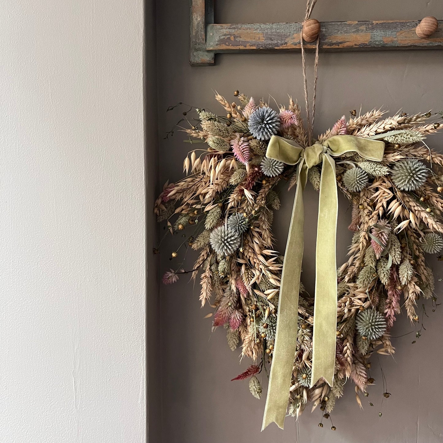 Dried Flower heart Wreath | Spring Decor | Valentines gift