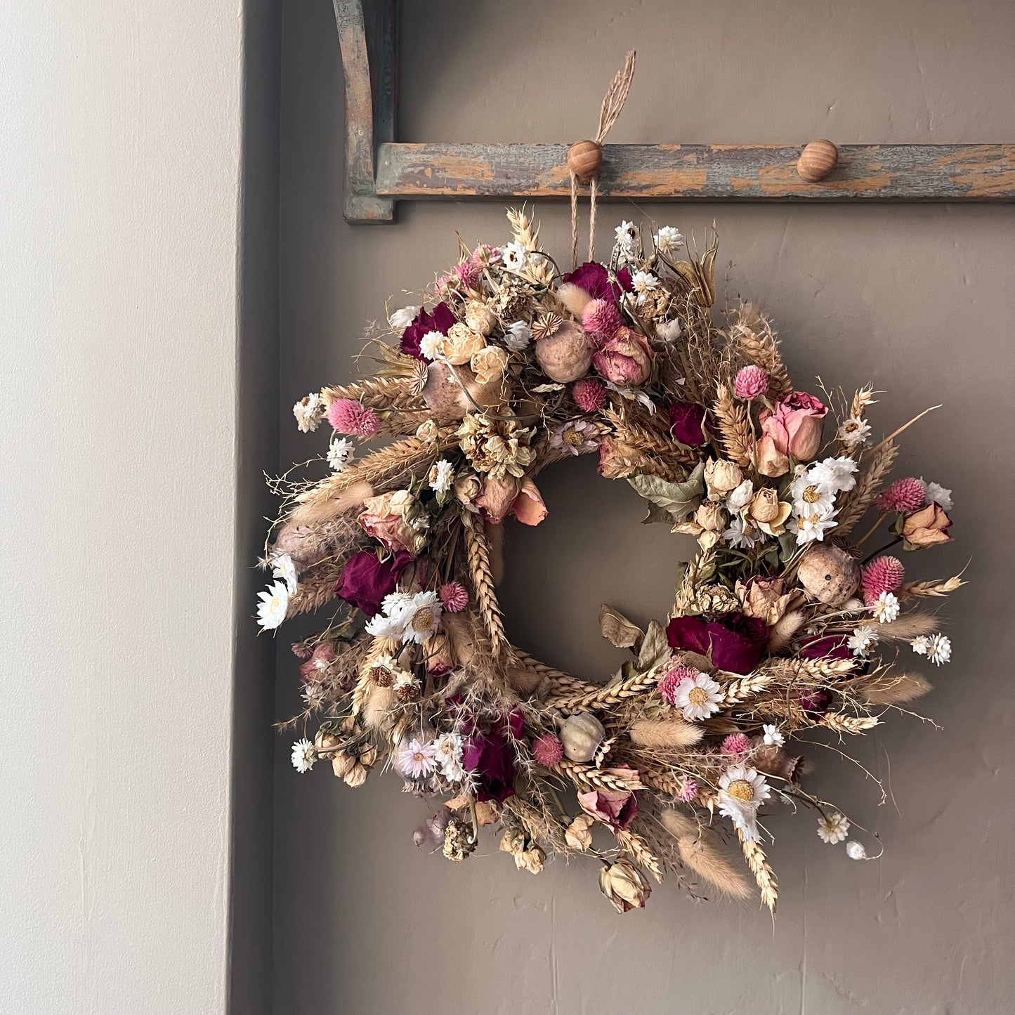 Dried flower spring wreath | Spring/ summer wreath- 34cm