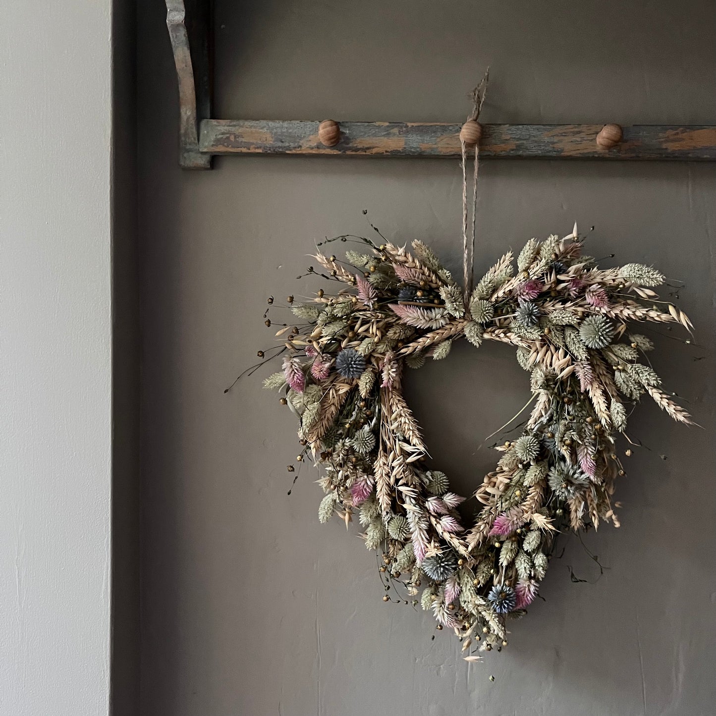 Dried Flower heart Wreath | Spring Decor | Valentines gift