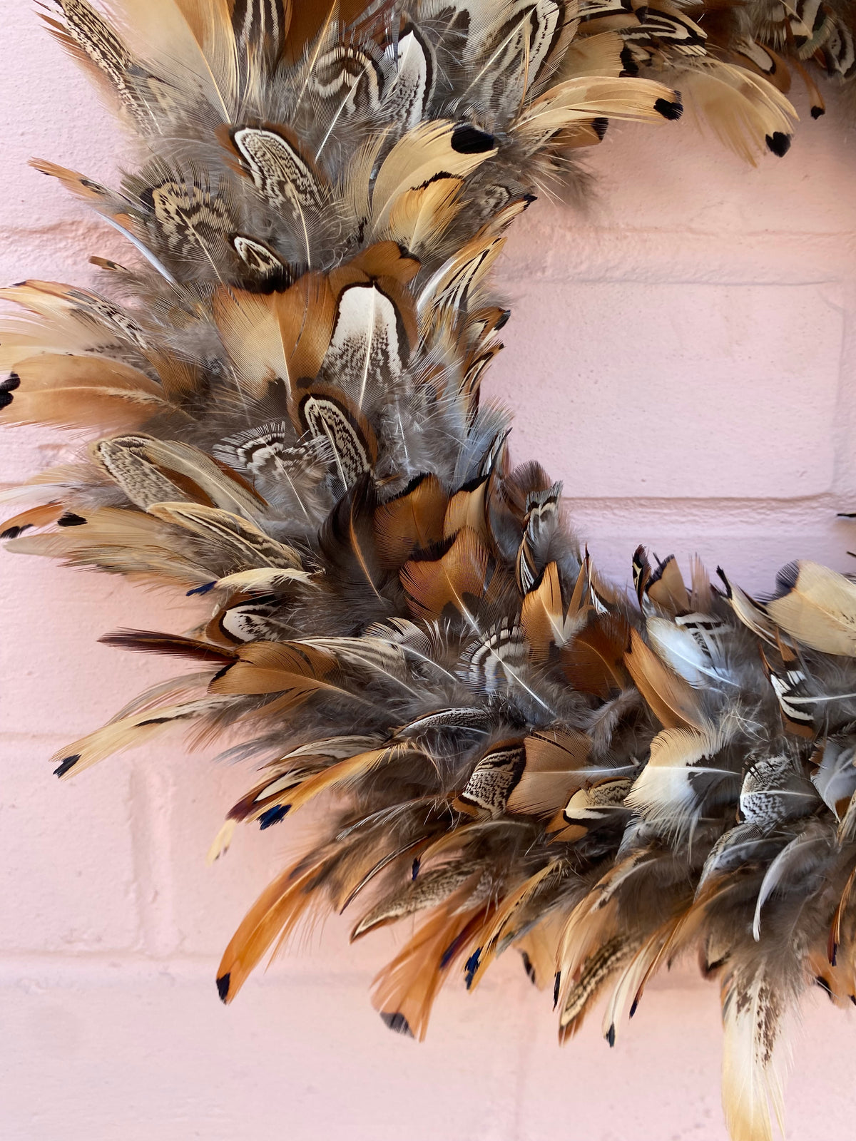 Pheasant Feather Wreath | Handcrafted Front Door Decor