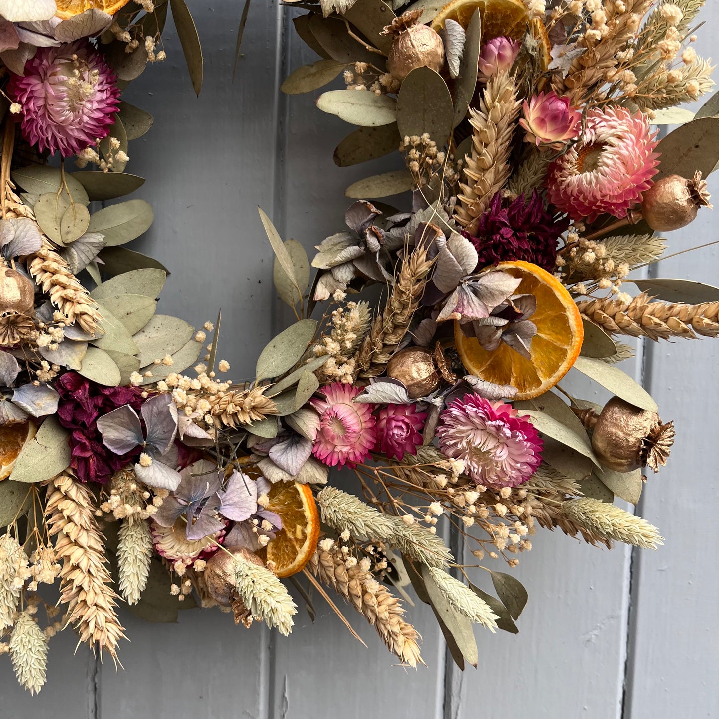 Dried flower wreath making kit | Christmas wreath making | Winter wreath | Make your own | Craft kits | 25cm wreath