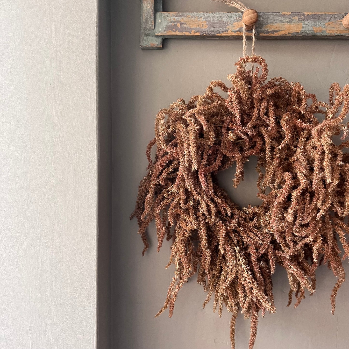 Autumn Dried Flower Wreath: Everlasting Floral Decor, 25cm