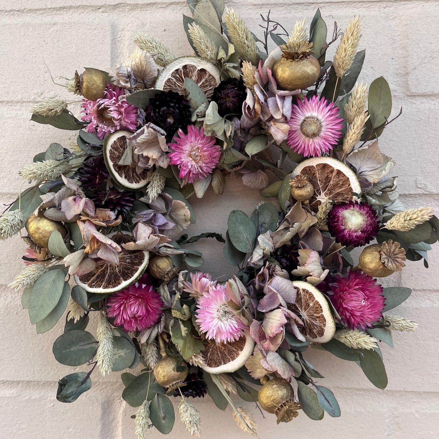 Christmas wreath | Christmas decorations | Dried flower wreath | Farmhouse Christmas | Small wreath | Christmas Wall hangings | 25cm