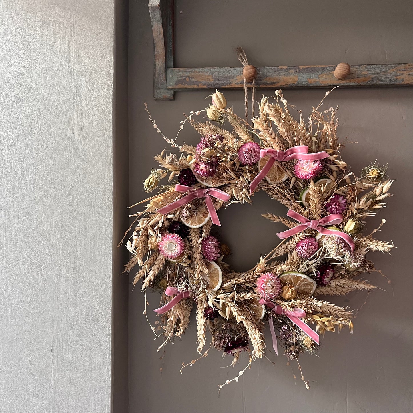 Dried flower spring wreath | Spring/ summer wreath- 34cm