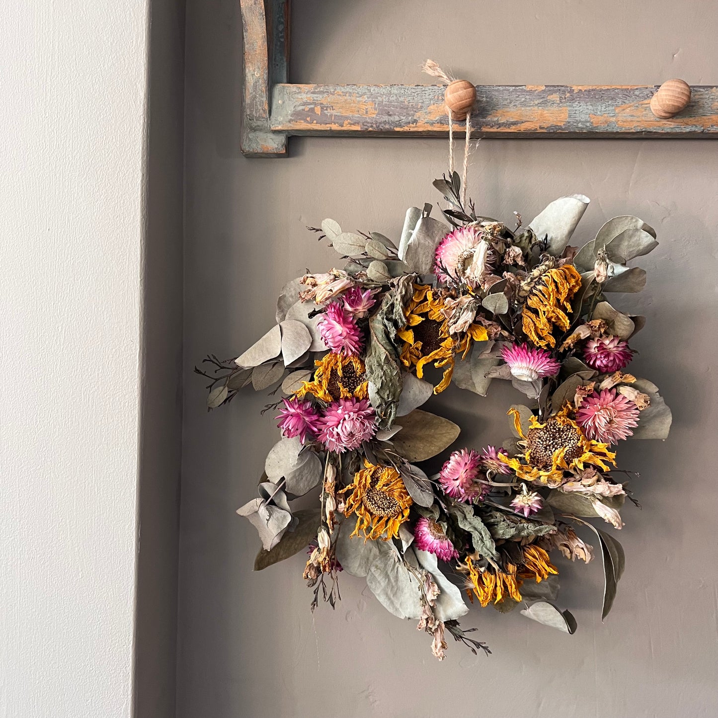 Everlasting dried flowers| Autumn inspired decor | Dried flowers | Autumn wreath | Autumnal inspired decor | 23cm