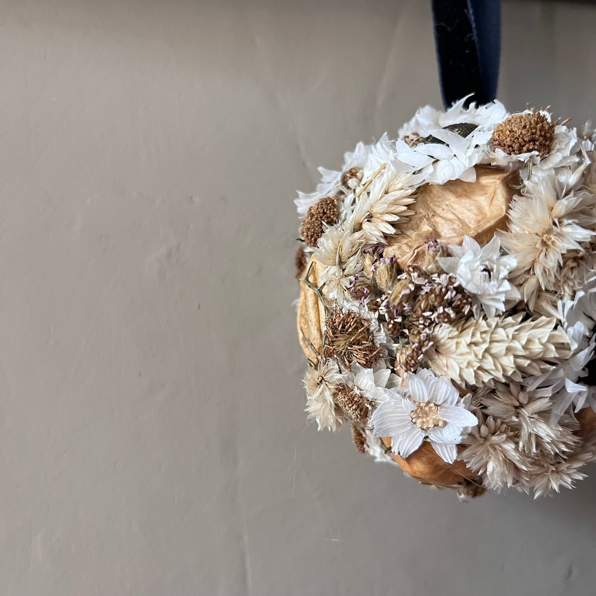 Winter Dried Flower Bauble | Christmas Floral Decoration