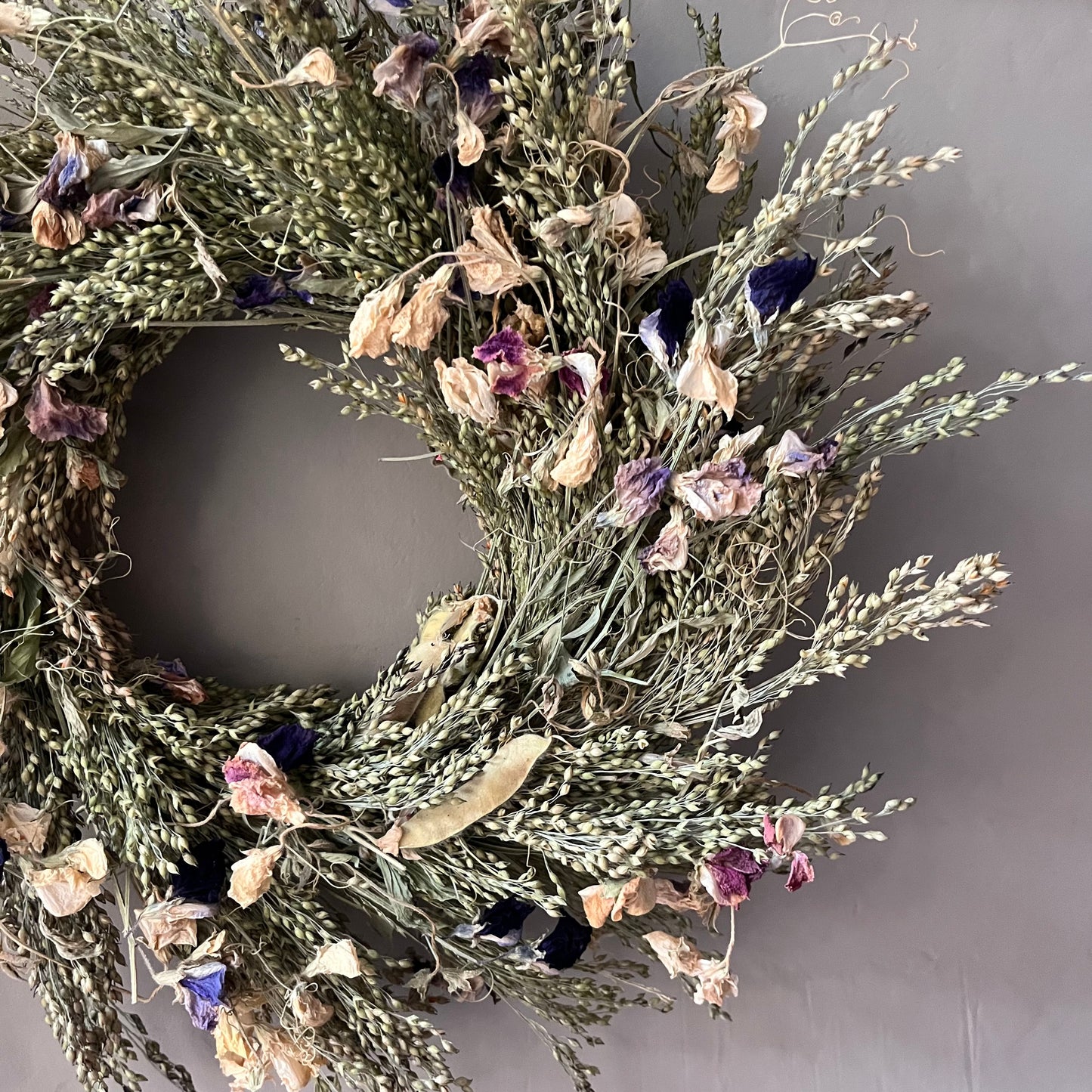 Spring wreath | Easter decorations | Dried flower wreath | Farmhouse Winter decor | Small wreath | Wall hangings | 25cm