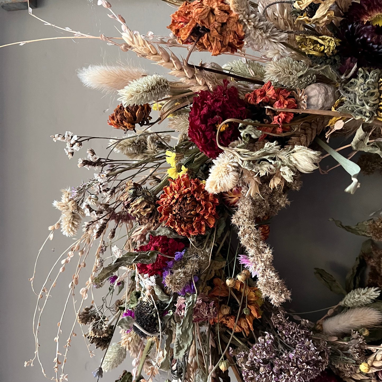 Dried flower spring wreath | Spring/ summer wreath- 34cm